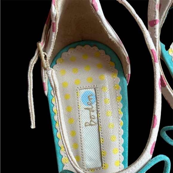 Boden Alice T Strap Suede Leather Polka Dot Pumps Women’s Size 9M Pointed Toe - Picture 11 of 15